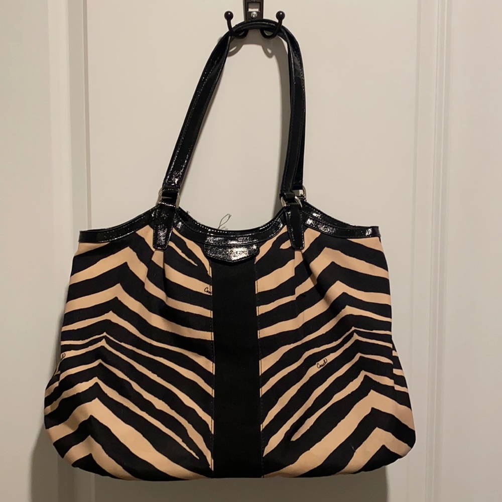 Coach Zebra Print Shoulder Bag